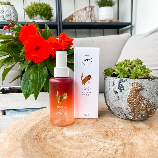 YOPE Mgiełka/hydrolat do twarzy, Organiczna, Tonizująca i nawilżająca, Hydrolat różany i woda z kaktusa
