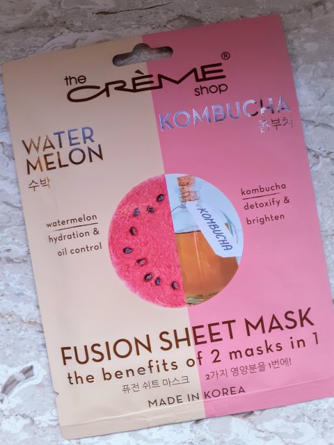 The Creme Shop Maska do twarzy w płacie, Fusion Sheet Mask, Water Melon & Kombucha