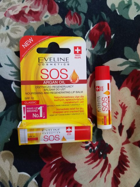 Eveline Balsam do ust, SOS, Argan oil, Classic 