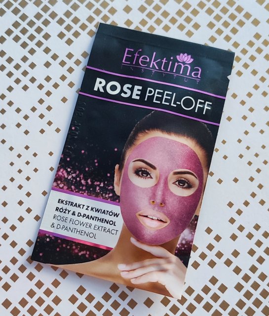 Efektima Maseczka do twarzy, Rose Peel-off, Ekstrakt z kwiatów róży i d-panthenol