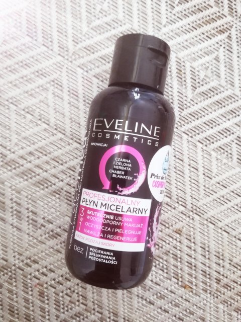 Eveline Facemed +, Płyn micelarny, Profesjonalny, 3w1, Detoskin, Skóra sucha, wrażliwa, zielona i czarna herbata, chaber, bławatek