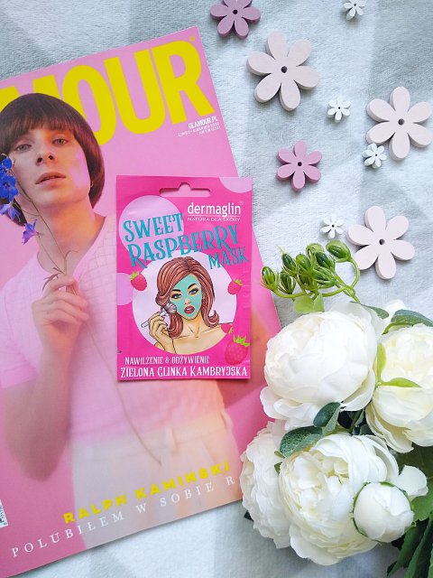 Dermaglin Maseczka do twarzy, Sweet Raspberry, Nawilżenie i odżywienie
