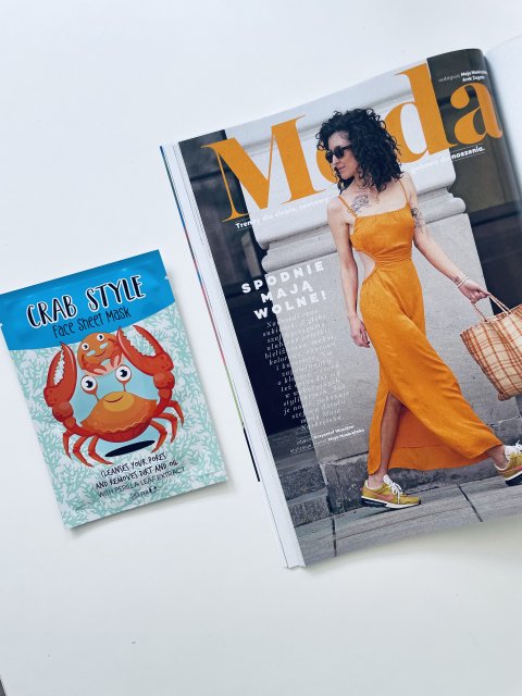 Maxbrands Marketing B.V. Face Sheet Mask, Maseczka do twarzy w płacie, Crab Style