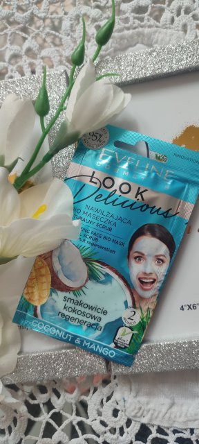 Eveline Look Delicious, Maseczka do twarzy, Nawilżająca, Bio, Smakowicie kokosowa regeneracja