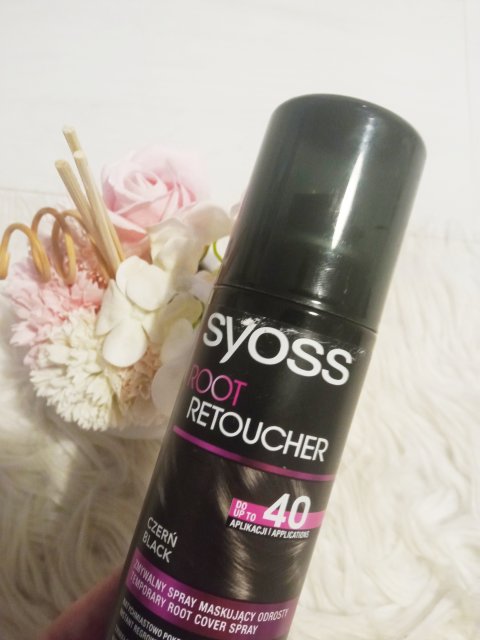 Syoss Root Retoucher, Spray do włosów, Maskujący odrost, Czerń