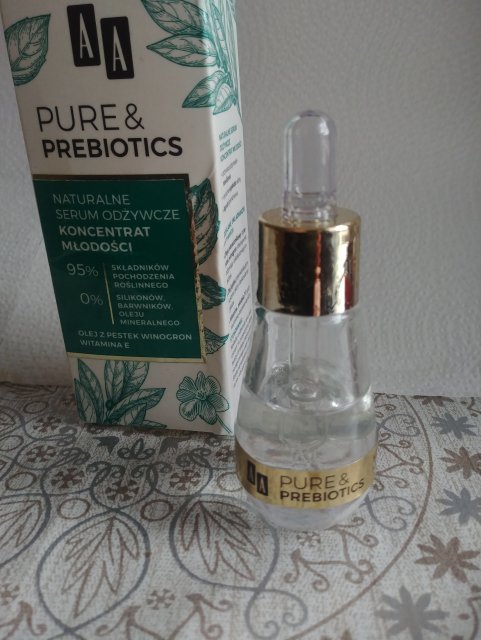 AA  Pure & Prebiotics, Serum do twarzy, Naturalne, Odżywcze, Koncentrat Młodości