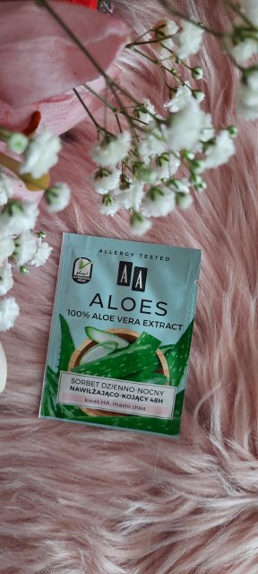 AA Aloes, Sorbet do twarzy, Dzienno-nocny, Nawilżająco-kojący 48h