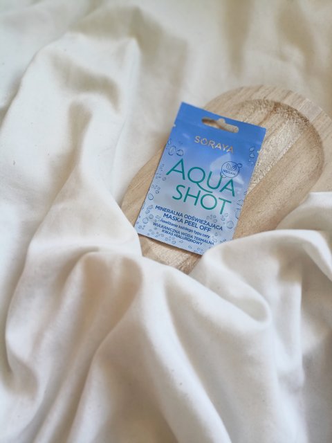 Soraya AquaShot, Maska do twarzy, Peel-off, Mineralna, Odświeżająca, Nawilżenie każdego typu cery, Wulkaniczna woda termalna, kwas hialuronowy