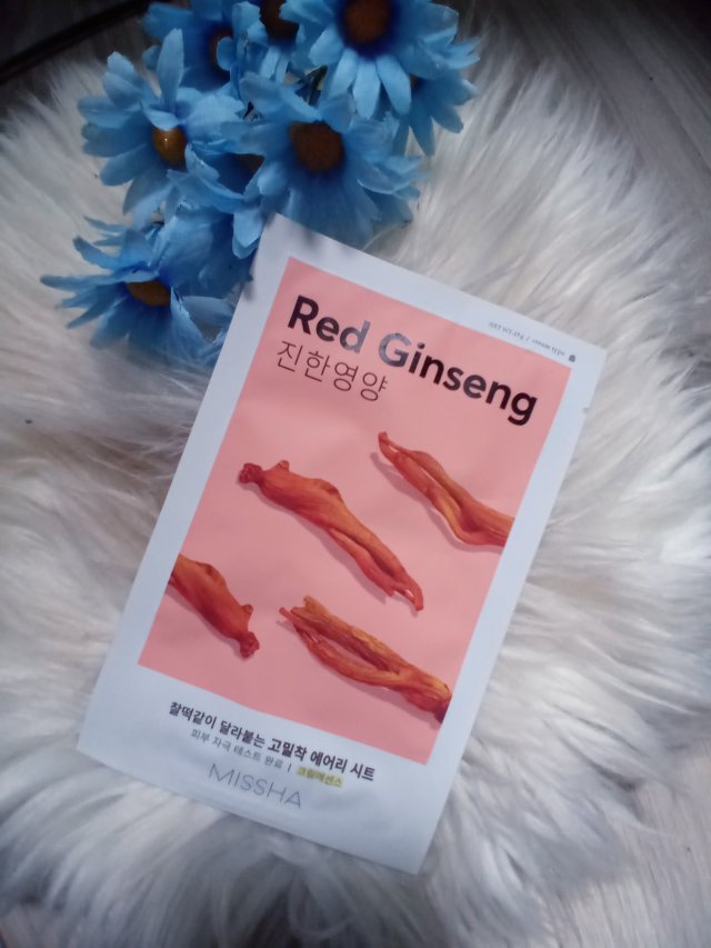 MISSHA Airy Fit Sheet Mask, Maska do twarzy w płacie, Red Ginseng