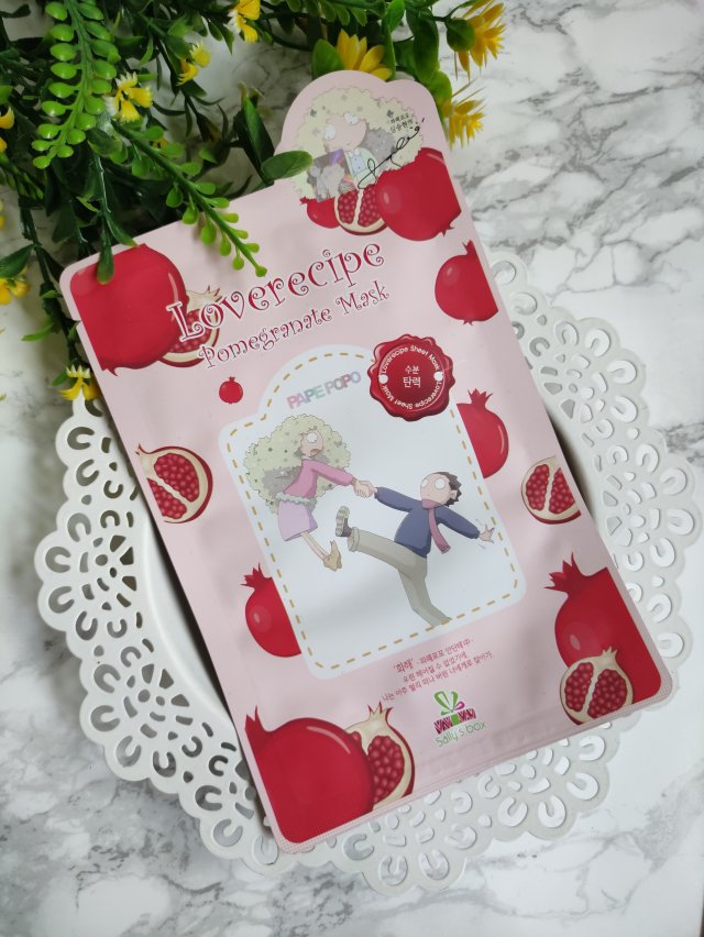 Sally's Box Maska do twarzy w płacie, Loverecipe, Pomegranate Mask