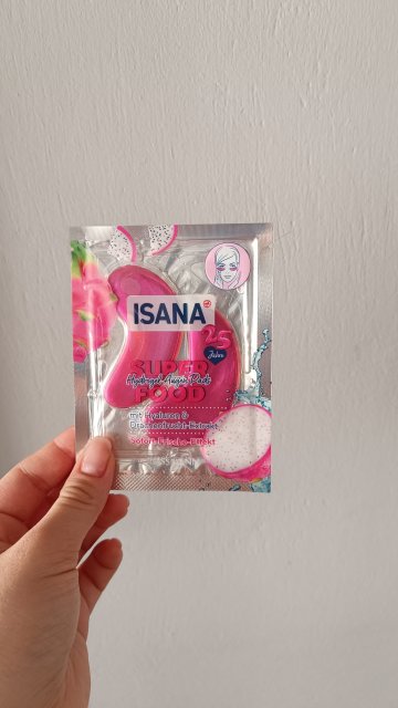 Isana Hydrożelowe płatki pod oczy Superfood, kwas hialuronowy i smoczy owoc 
