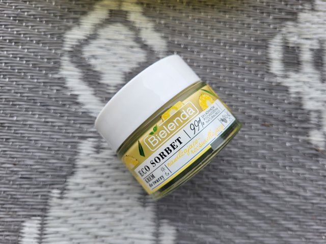 Bielenda Eco Sorbet, Krem do twarzy, Nawilżająco-rozświetlający, Sok z ananasa + kwasy AHA + witamina C