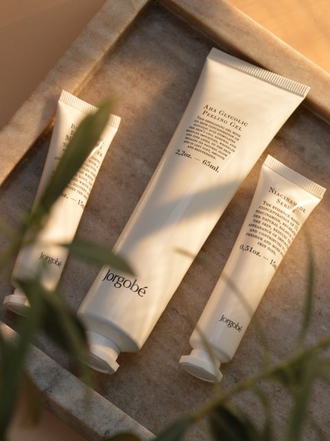 JorgObé Peeling do twarzy, AHA Glycolic Peeling, Złuszczający żel do mycia twarzy, Z kwasem glikolowym