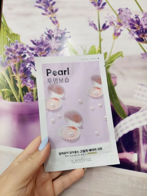 MISSHA Airy Fit Face Sheet Mask, Maska do twarzy w płacie, Pearl 