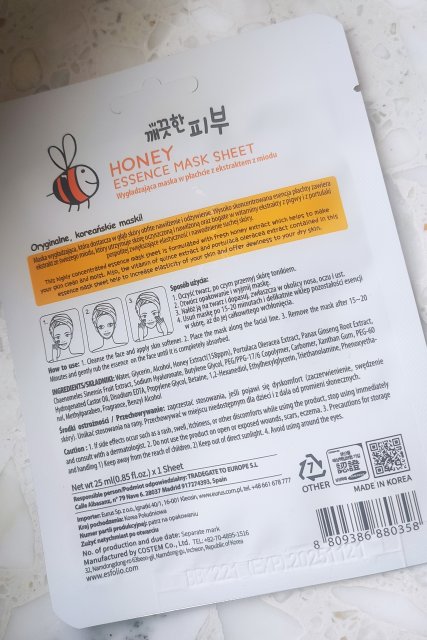 Esfolio Honey Essence Mask Sheet 