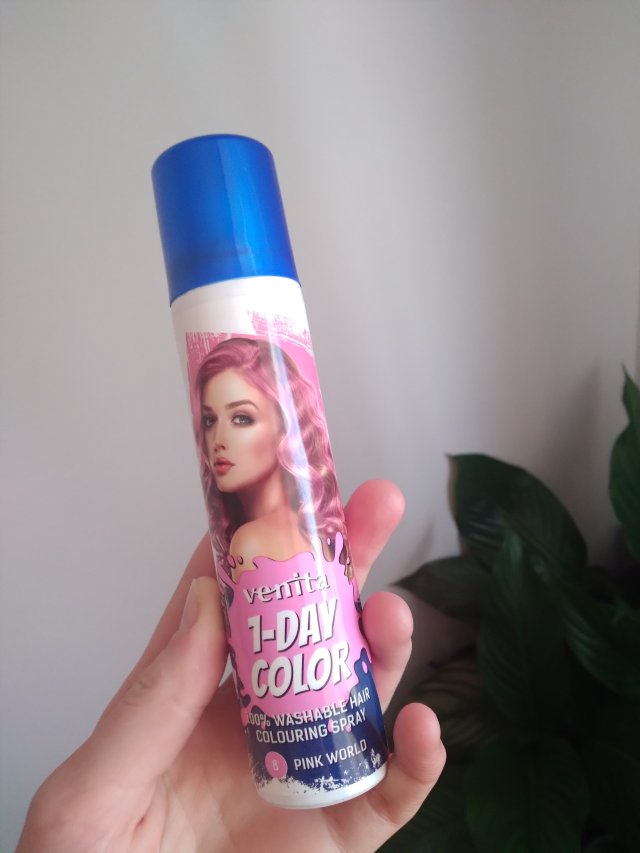 Venita 1-Day Colour, Spray koloryzujący do włosów, Różowy Świat