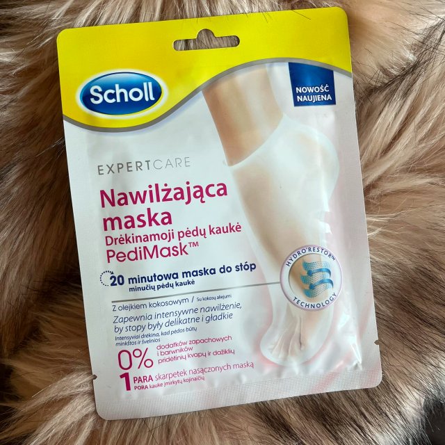 Scholl Expert Care, PediMask, Maska do stóp, Nawilżająca, Z olejkiem kokosowym