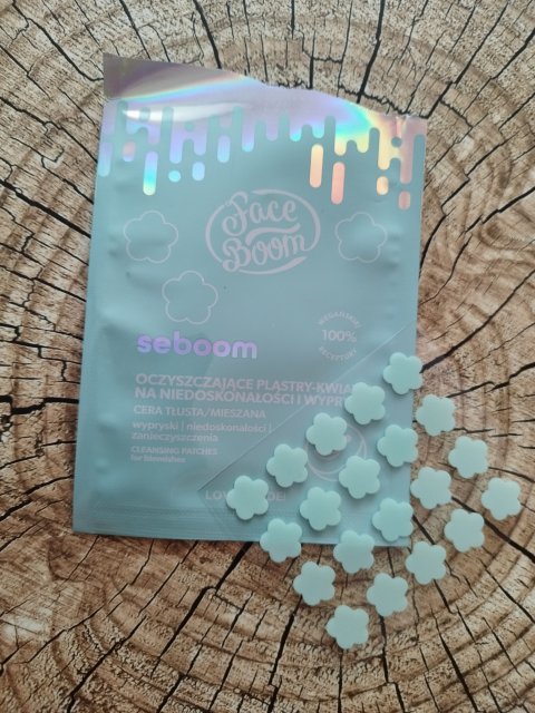 FaceBoom Plastry-kwiatki na niedoskonałości, Seboom, Oczyszczające, Cera tłusta/mieszana