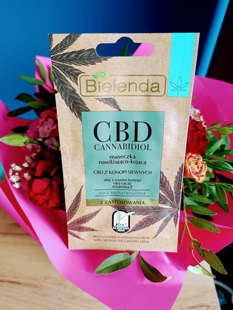 Bielenda CBD, Cannabidiol, Maseczka do twarzy, Nawilżająco-kojąca