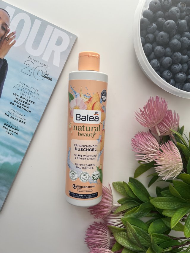 Balea Żel pod prysznic, Natural Beauty, Bio-olej z dzikiej róży i ekstrakt z brzoskwini