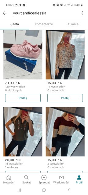 Pokaż swój profil na Vinted