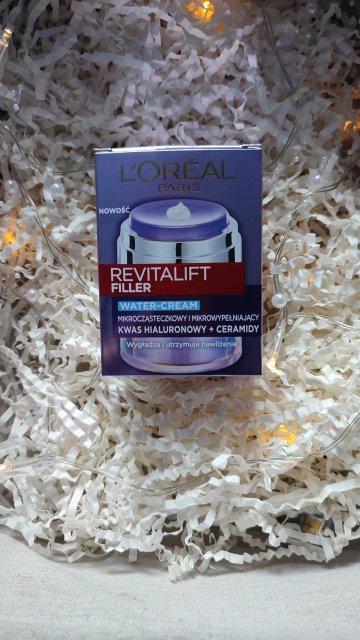 L'Oréal Revitalift Filler, Krem do twarzy, Water-Cream, Mikrocząsteczkowy i mikrowypełniający, Kwas hialuronowy + ceramidy