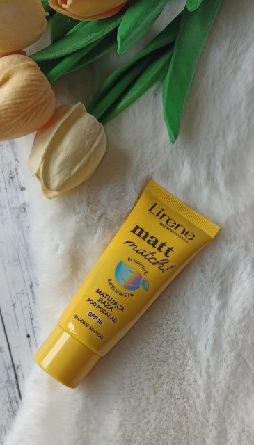 Lirene Dermoprogram, Matt Match!, Baza pod podkład, Matująca, SPF 15, Słodkie mango