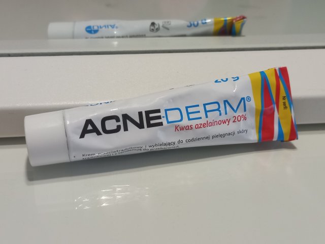 Acnederm Krem do twarzy, Przeciwtrądzikowy, Z kwasem azelainowym 20%