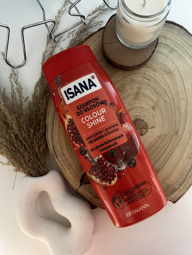 Isana Szampon do włosów, Colour Shine, Do włosów farbowanych & tonowanych, Pomegranate & Guarana 