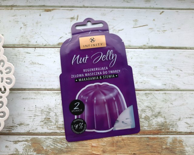 Infinity Maseczka do twarzy, Nut Jelly, Regenerująca, Żelowa, Makadamia & Stewia 