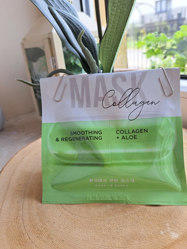 Kimoco Beauty Maska do twarzy w płacie, Collagen, Collagen + Aloe, Wygładzająco-regenerująca, Kolagen i Aloes 