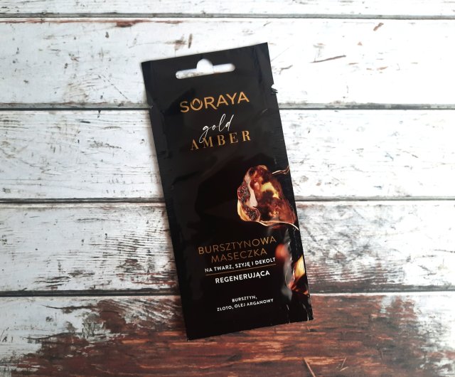Soraya Gold Amber, Maseczka na twarz, szyję i dekolt, Bursztynowa, Regenerująca