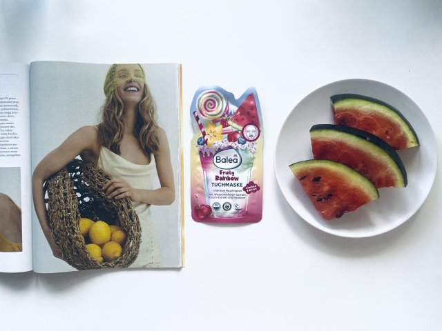 Balea Maseczka do twarzy w płacie, Fruity Rainbow