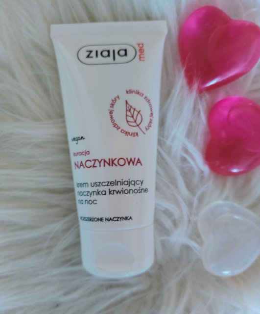 Ziaja Kuracja naczynkowa, Krem do twarzy, Na noc, Uszczelniający naczynka krwionośne, Cera naczynkowa