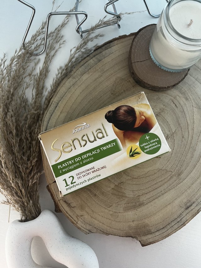 Joanna Sensual, Plastry do depilacji twarzy, Skóra wrażliwa, Wyciąg z aloesu