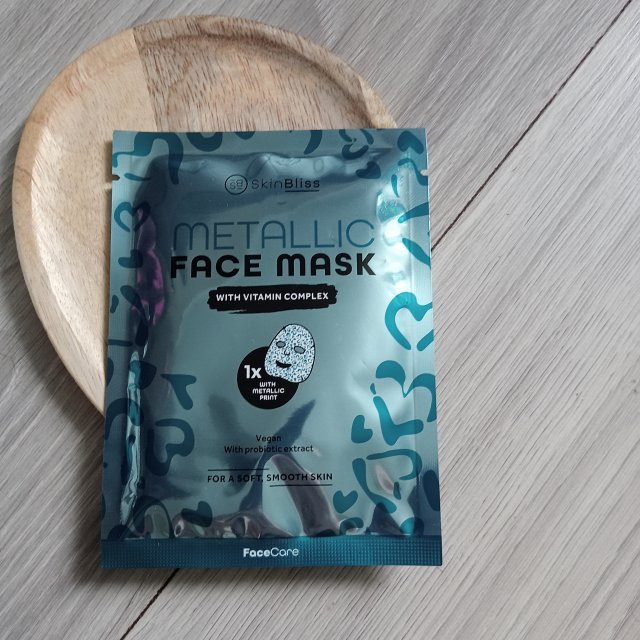 SkinBliss Maska do twarzy w płacie, Metallic Face Mask, Vitamin Complex