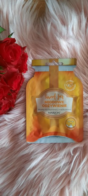 Marion Sweet Jar, Maska na tkaninie z nadrukiem, Miodowe odżywienie 