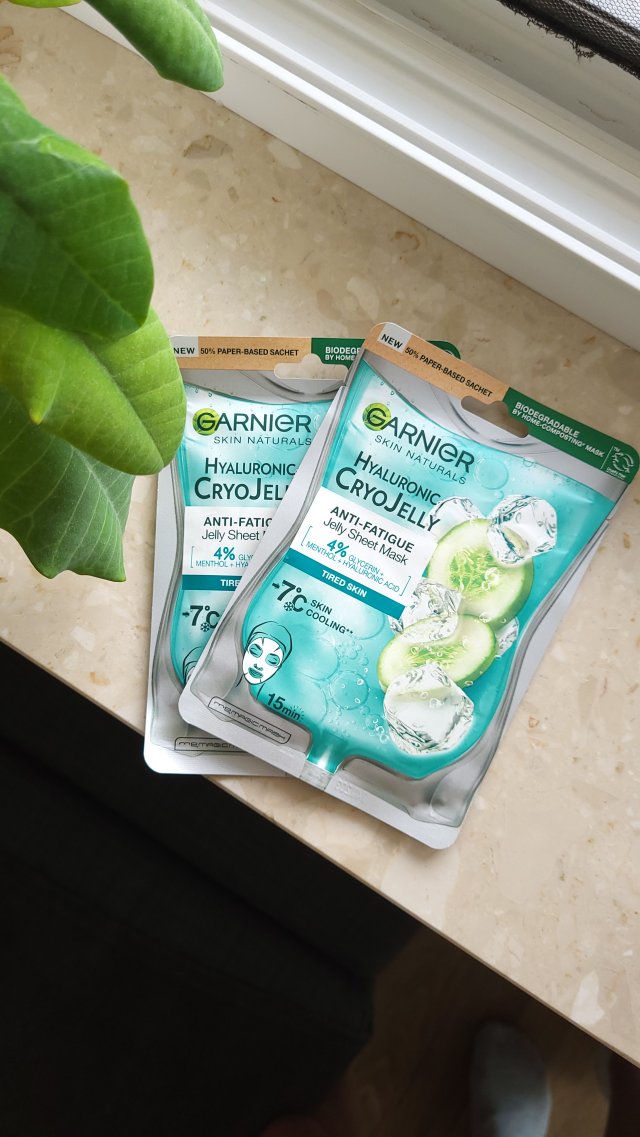 Garnier Skin Naturals, Maska do twarzy w płacie, Hyaluronic CryoJelly, -7C Skin Cooling, O żelowej teksturze