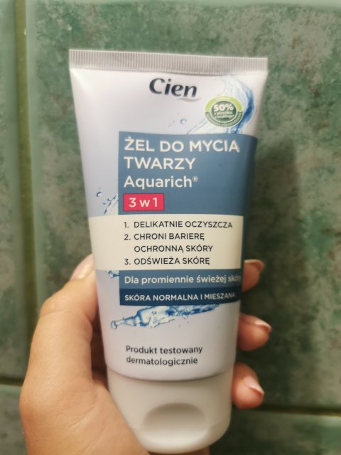 Cien Aqua Rich, Żel do mycia twarzy, Delikatny, Skóra normalna i mieszana