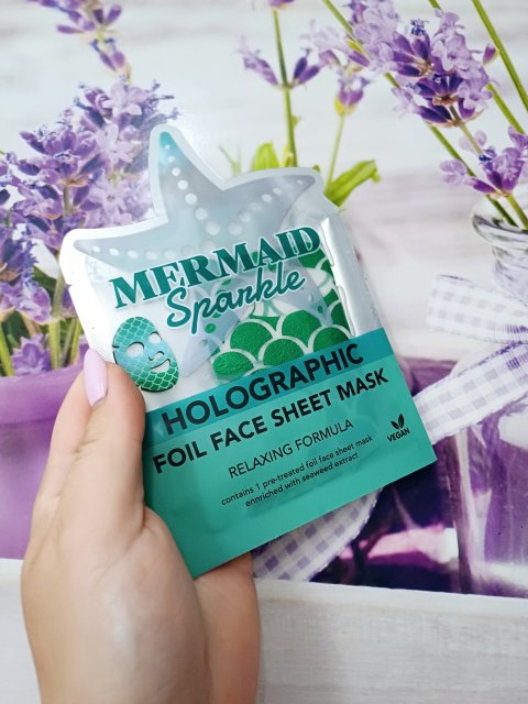 Maxbrands Marketing B.V. Maseczka do twarzy w płacie, Foliowa, Shine Bright, Holographic Foil Sheet Mask, Foliowa, Relaxing Formula