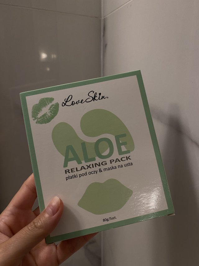Love Skin Płatki pod oczy & maska na usta, Aloe Relaxing Pack