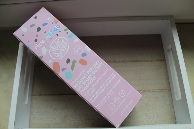 HairBoom Peeling do skóry głowy i włosów, Rice Rehab, Enzymatyczny, ryżowy