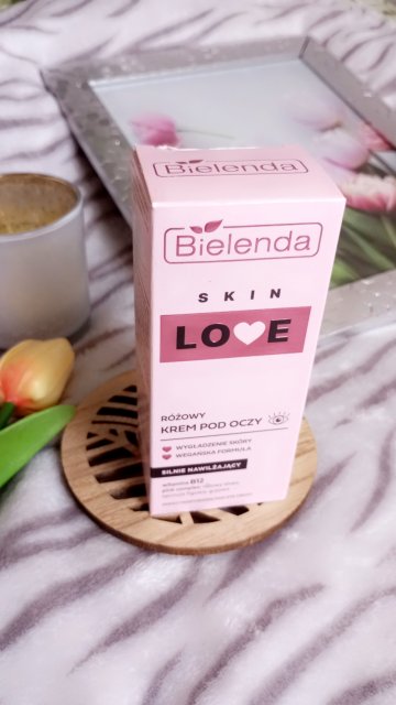 Bielenda Skin Love, Krem pod oczy, Różowy, Silnie nawilżający