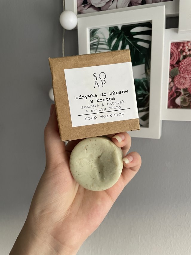soap workshop Odżywka do włosów w kostce, Szałwia & Tatarak & Skrzyp Polny