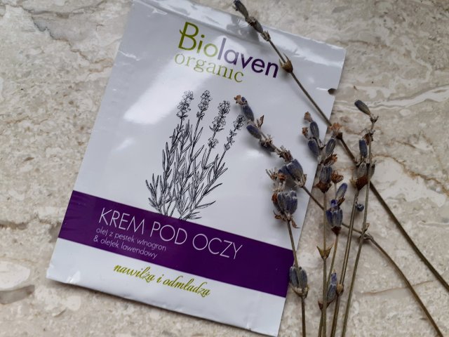 Sylveco Biolaven, Krem pod oczy, Nawilża i odmładza, Olej z pestek winogron & olejek lawendowy