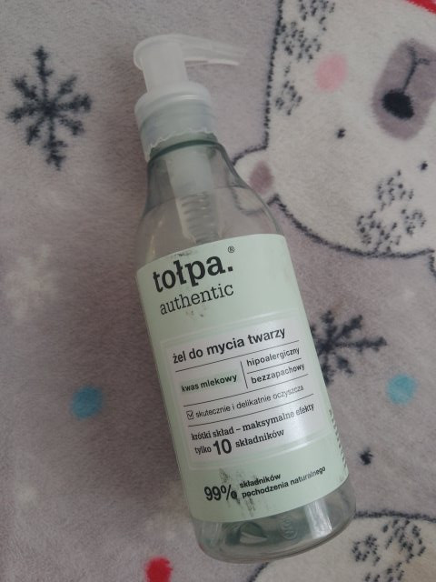 Tołpa Authentic, Żel do mycia twarzy, Kwas mlekowy