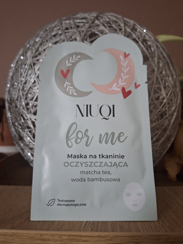 NIUQI Maseczka do twarzy, Oczyszczająca, Zielona glinka i woda bambusowa