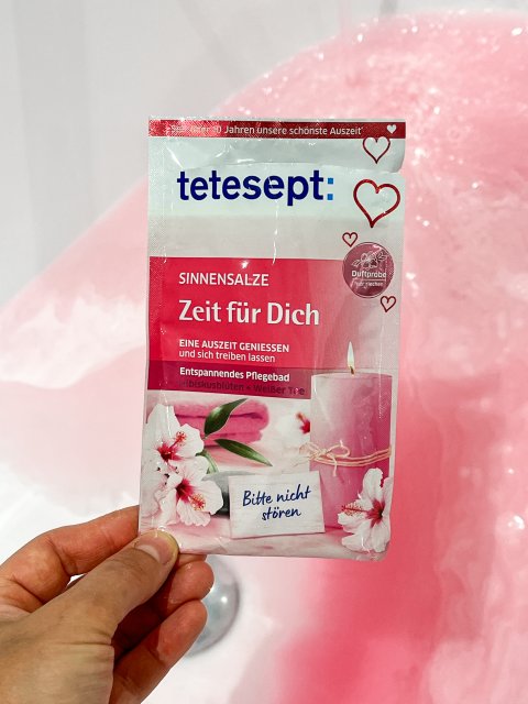 Tetesept Sól do kąpieli, Deine Zeit für Dich, Hibiskus i biała herbata