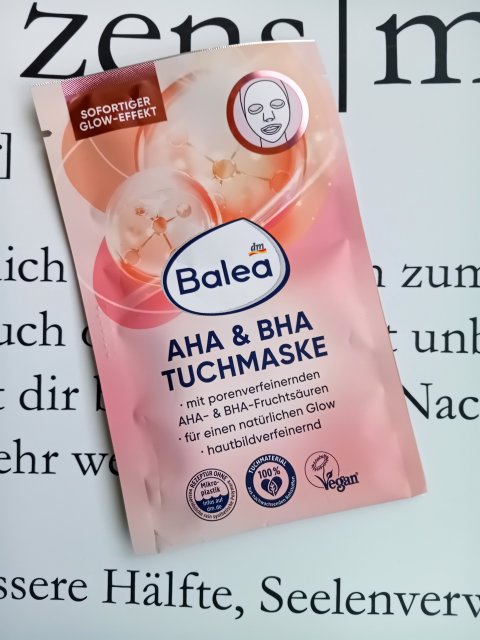 Balea Maseczka do twarzy w płacie, AHA & BHA