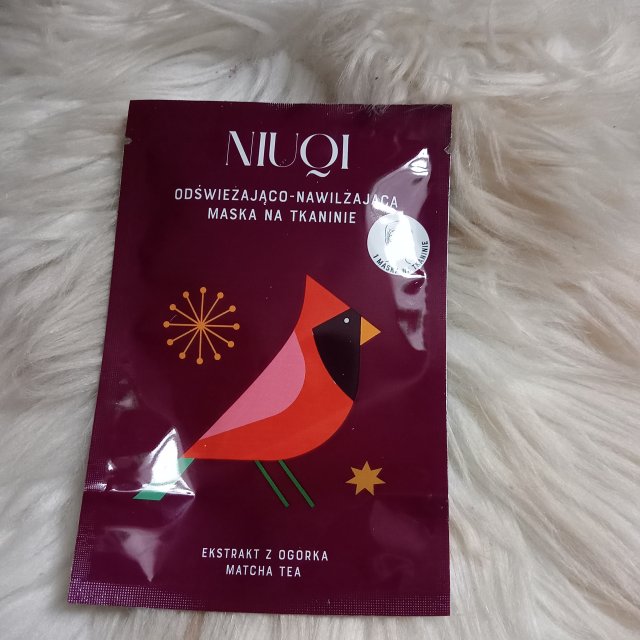 NIUQI Maska do twarzy w płacie, Odświeżająco-nawilżająca, Ekstrakt z ogórka i matcha tea